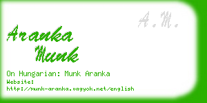 aranka munk business card